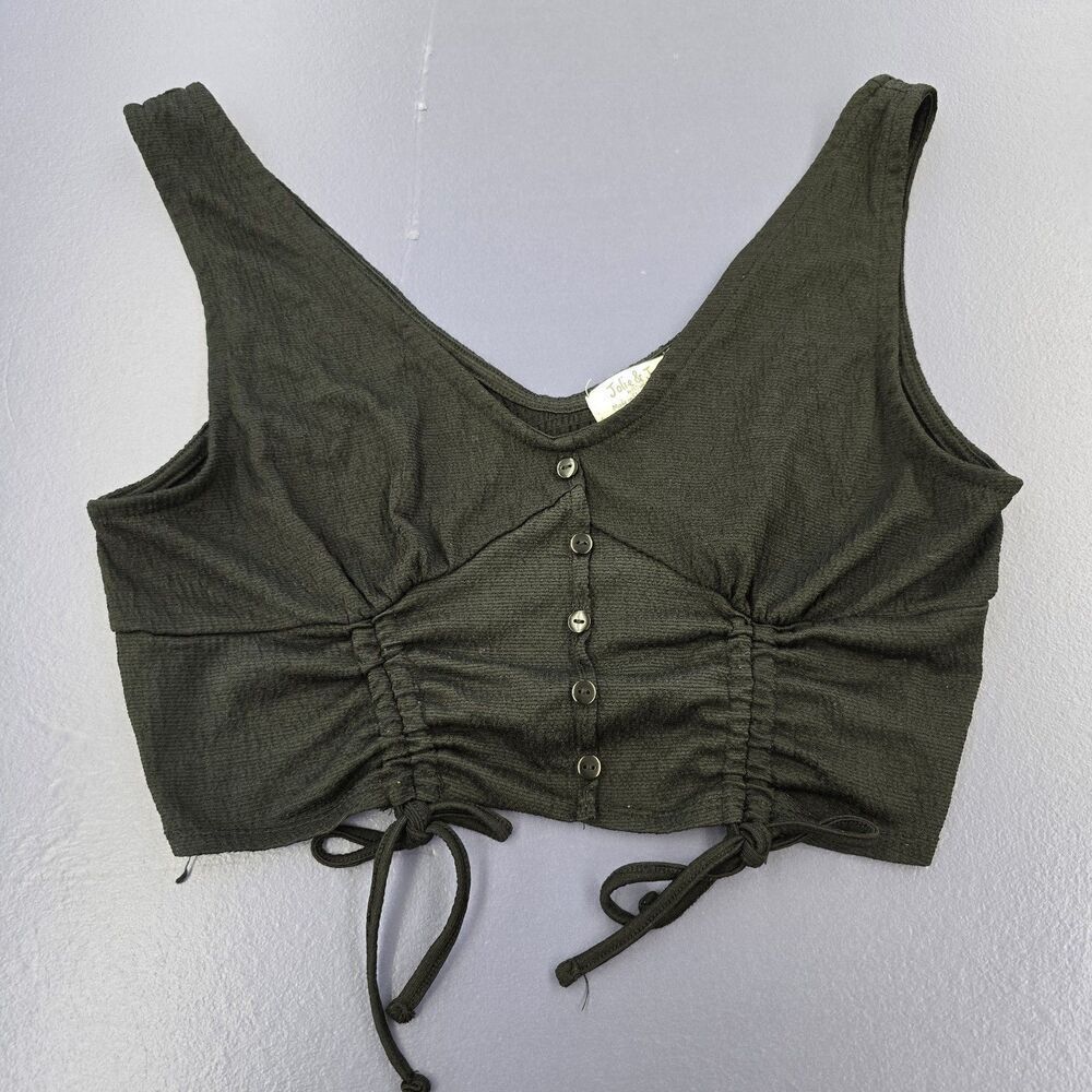 Jolie & Joy Women's Plus Size XL Black Crop Top/ Bralet (A27)